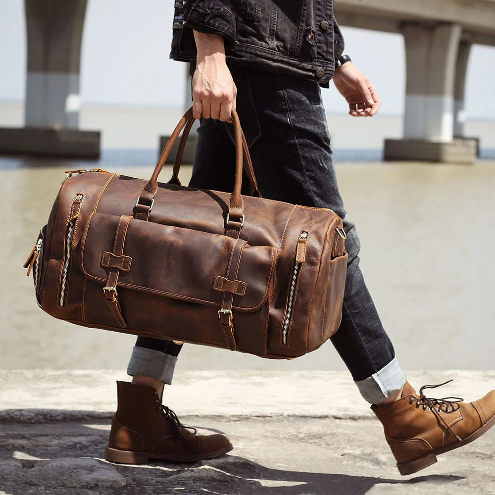 5 Best Leather Travel Bags for Stylish Weekend Getaways