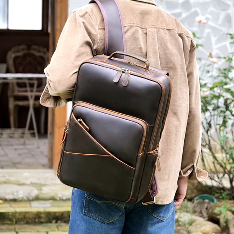 How to tell if a backpack is made from genuine leather with tips for travel and vintage leather backpacks.