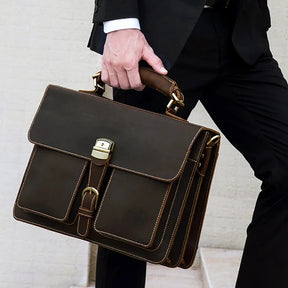 Leather 16" Business Briefcase