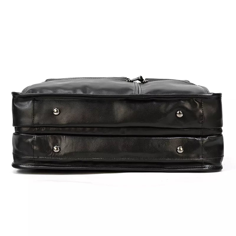 Leather 17" Business Travel Briefcase