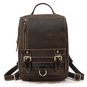 Leather Travel Daypack Shoulder Bag