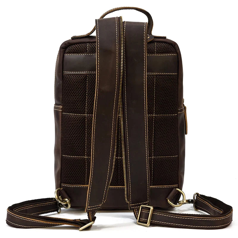 Leather Travel Daypack Shoulder Bag