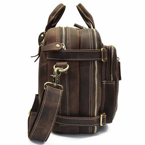 Leather Travel Backpack Shoulder Bag