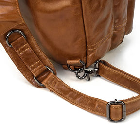 Leather Travel Backpack Shoulder Bag