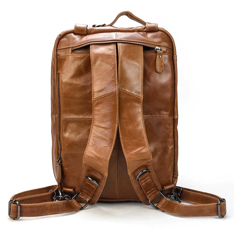 Leather Travel Backpack Shoulder Bag