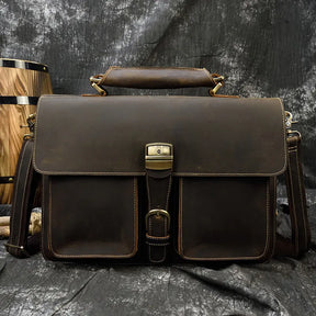 Leather 16" Business Briefcase