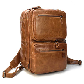 Leather Travel Backpack Shoulder Bag