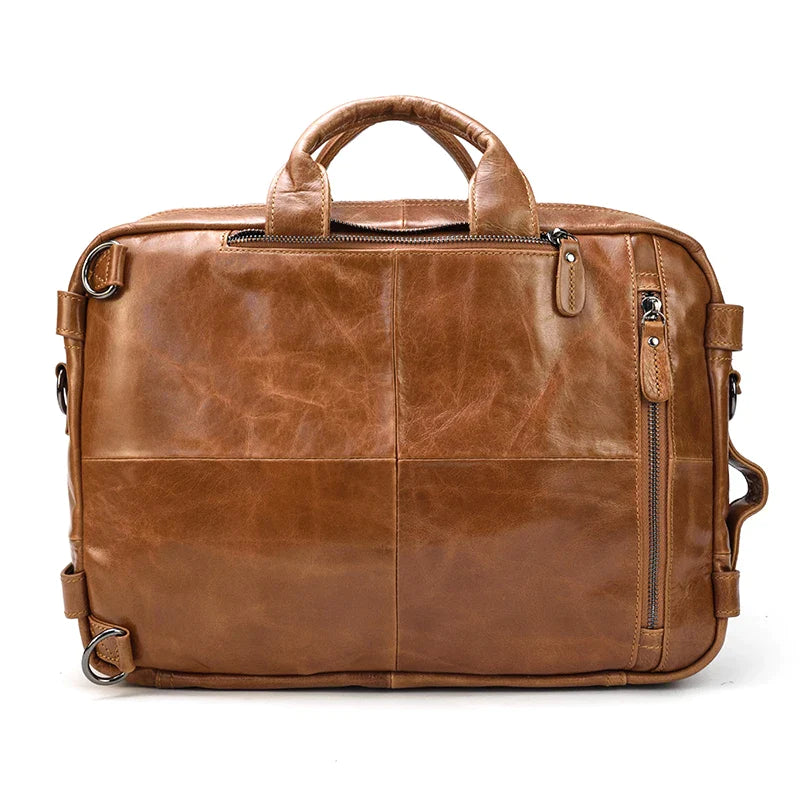 Leather Travel Backpack Shoulder Bag