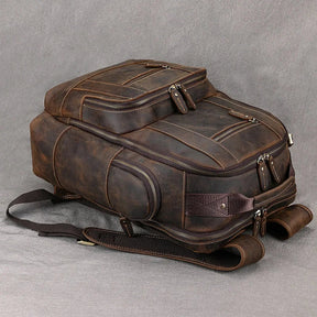 Vintage Leather Travel Backpack