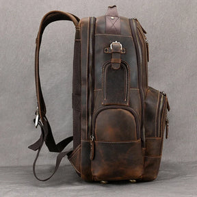 Vintage Leather Travel Backpack