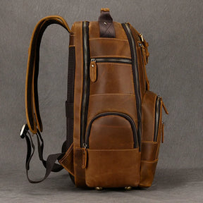 Vintage Leather Travel Backpack