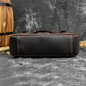 Leather 14" Briefcase Shoulder Bag