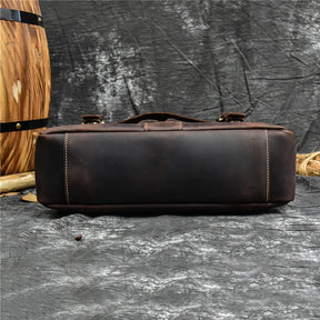 Leather 14" Briefcase Shoulder Bag