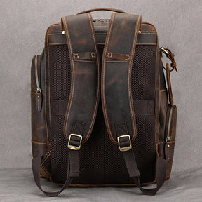 Vintage Leather Travel Backpack