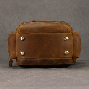 Vintage Leather Travel Backpack