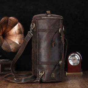 Vintage Leather Travel Backpack