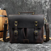 Leather 14" Briefcase Shoulder Bag