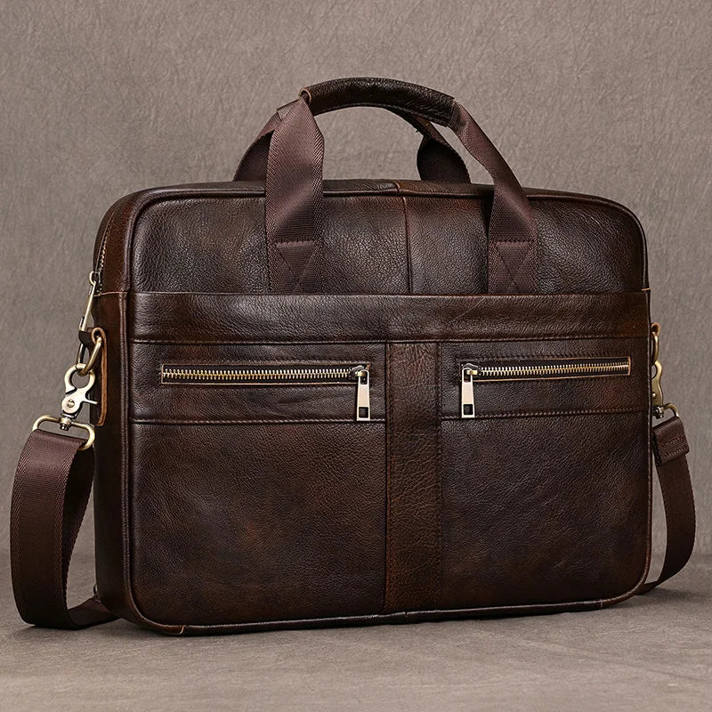 Leather 16" Briefcase Handbag