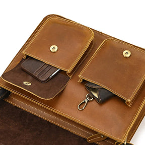 Leather Business Travel Shoulder Bag