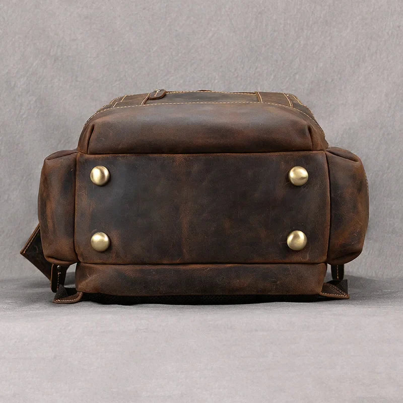 Vintage Leather Travel Backpack