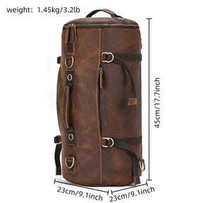 Vintage Leather Travel Backpack