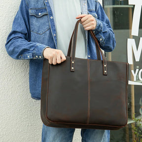 Vintage Leather Shoulder Bag Tote