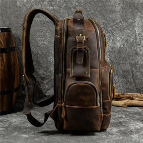 Vintage Leather Travel Backpack