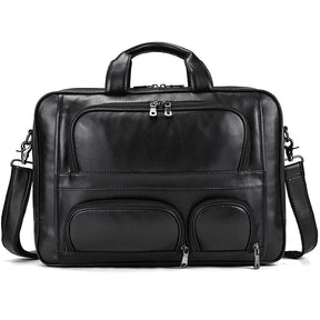 Leather 17" Business Travel Briefcase