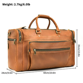 Luggage 24" Leather Travel Bag