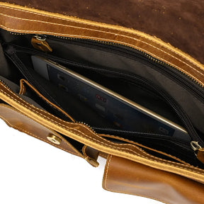 Leather Business Travel Shoulder Bag