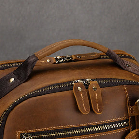 Vintage Leather Travel Backpack