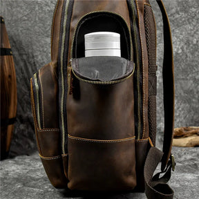 Vintage Leather Travel Backpack