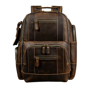 Vintage Leather Travel Backpack