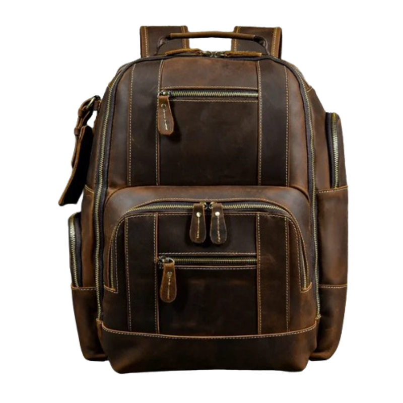 Vintage Leather Travel Backpack