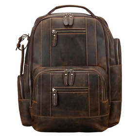 Vintage Leather Travel Backpack