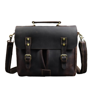 Leather 14" Briefcase Shoulder Bag